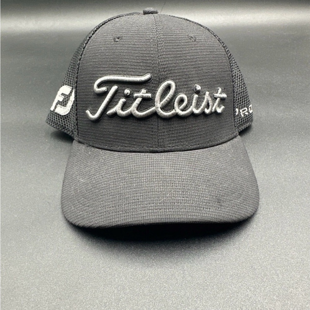 Titleist Hat Cap Golf FJ FootJoy Pro V1 Snapback Embroidered Black